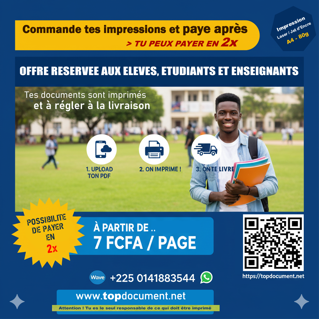 Affiche 1 - Service étudiants